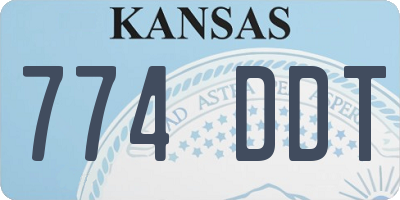 KS license plate 774DDT
