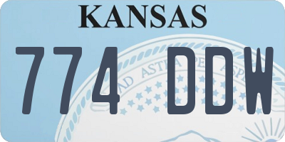 KS license plate 774DDW