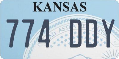 KS license plate 774DDY
