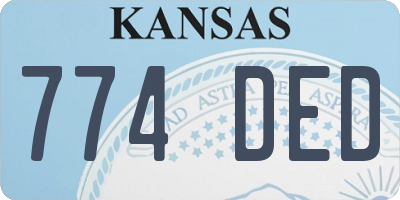 KS license plate 774DED