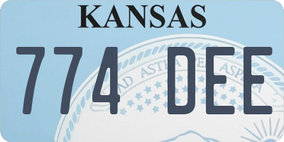 KS license plate 774DEE