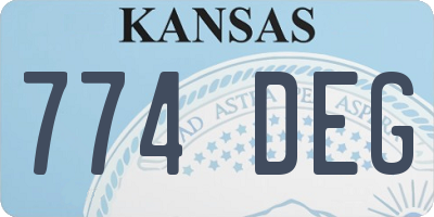 KS license plate 774DEG