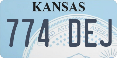 KS license plate 774DEJ