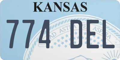 KS license plate 774DEL