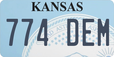 KS license plate 774DEM