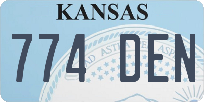 KS license plate 774DEN
