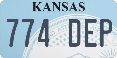 KS license plate 774DEP