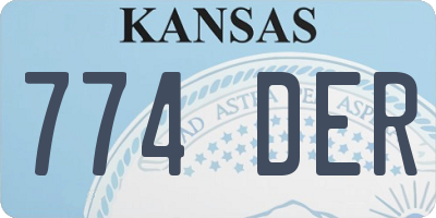 KS license plate 774DER