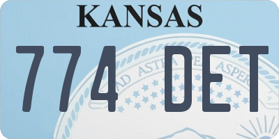 KS license plate 774DET