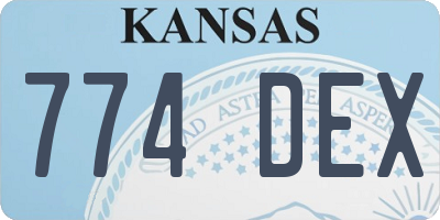 KS license plate 774DEX