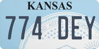 KS license plate 774DEY