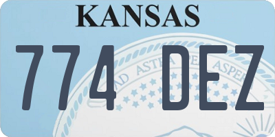 KS license plate 774DEZ