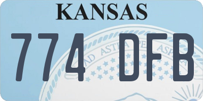 KS license plate 774DFB