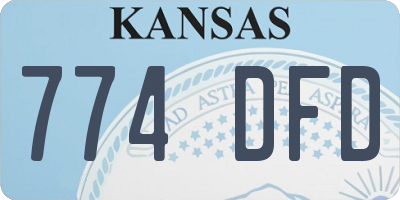 KS license plate 774DFD