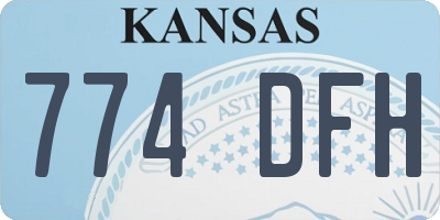 KS license plate 774DFH