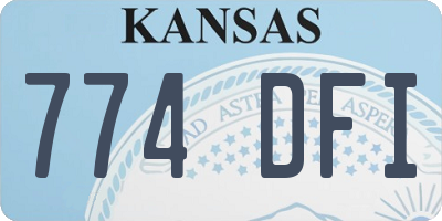 KS license plate 774DFI