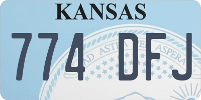 KS license plate 774DFJ