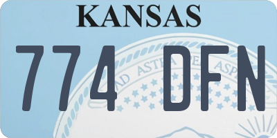 KS license plate 774DFN