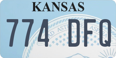 KS license plate 774DFQ