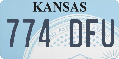 KS license plate 774DFU