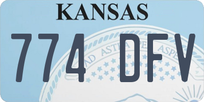 KS license plate 774DFV