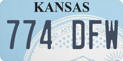 KS license plate 774DFW