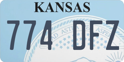 KS license plate 774DFZ