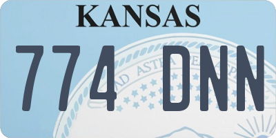 KS license plate 774DNN