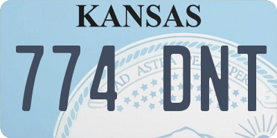 KS license plate 774DNT