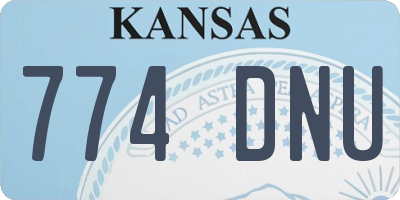 KS license plate 774DNU