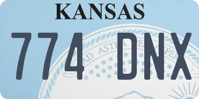 KS license plate 774DNX