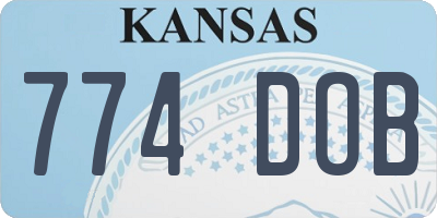 KS license plate 774DOB