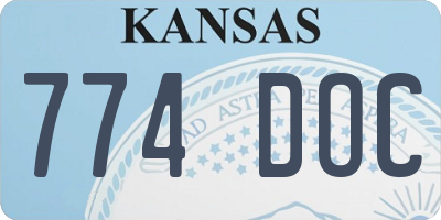 KS license plate 774DOC