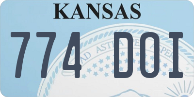 KS license plate 774DOI