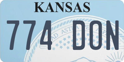 KS license plate 774DON