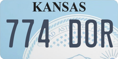 KS license plate 774DOR