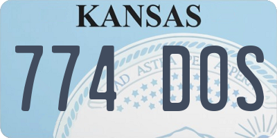 KS license plate 774DOS