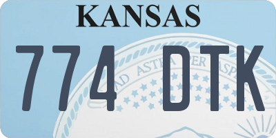 KS license plate 774DTK