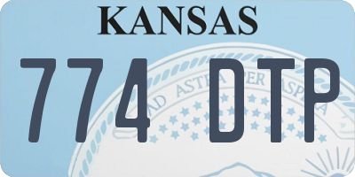 KS license plate 774DTP