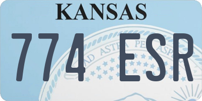 KS license plate 774ESR