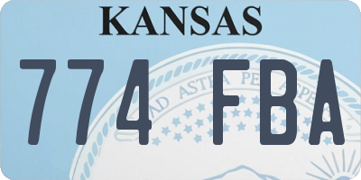 KS license plate 774FBA