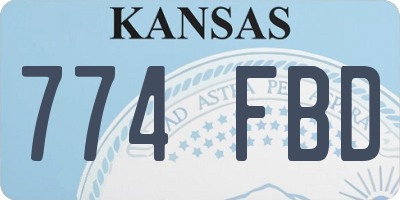 KS license plate 774FBD