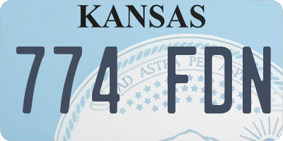 KS license plate 774FDN