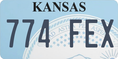 KS license plate 774FEX