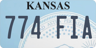 KS license plate 774FIA