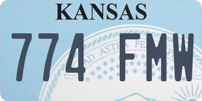 KS license plate 774FMW