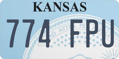 KS license plate 774FPU
