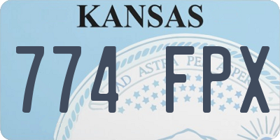 KS license plate 774FPX