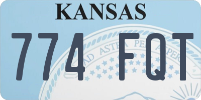 KS license plate 774FQT