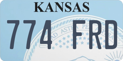 KS license plate 774FRD